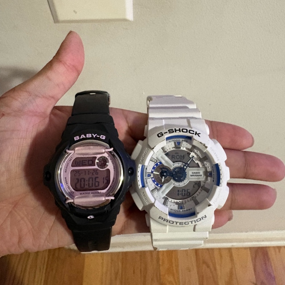 G-Shock Black and White Watches
